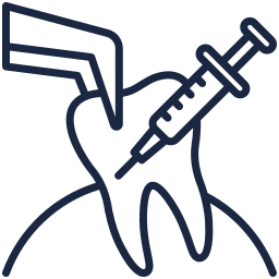 dente passando por operação